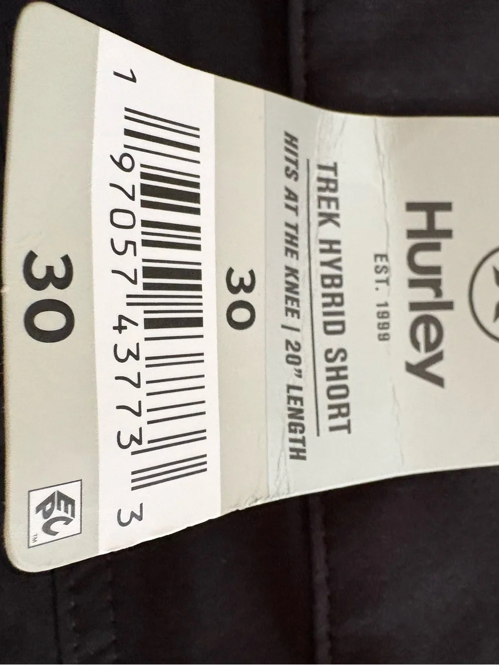 Men’s Hurley Shorts Black- NEW size 30